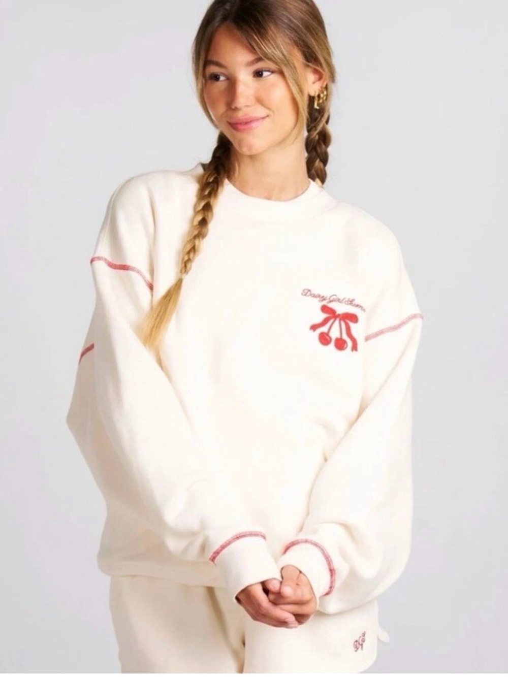 Dairy Boy Dairy Girl Summer 2024 Cherry Stitch Crewneck and Shorts